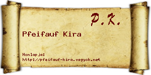 Pfeifauf Kira névjegykártya